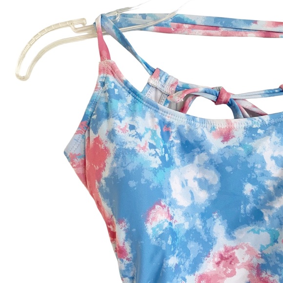 Social•Angel Tie Dye One-Piece Bathing Suit Size Small Pink and Blue New - Picture 5 of 10